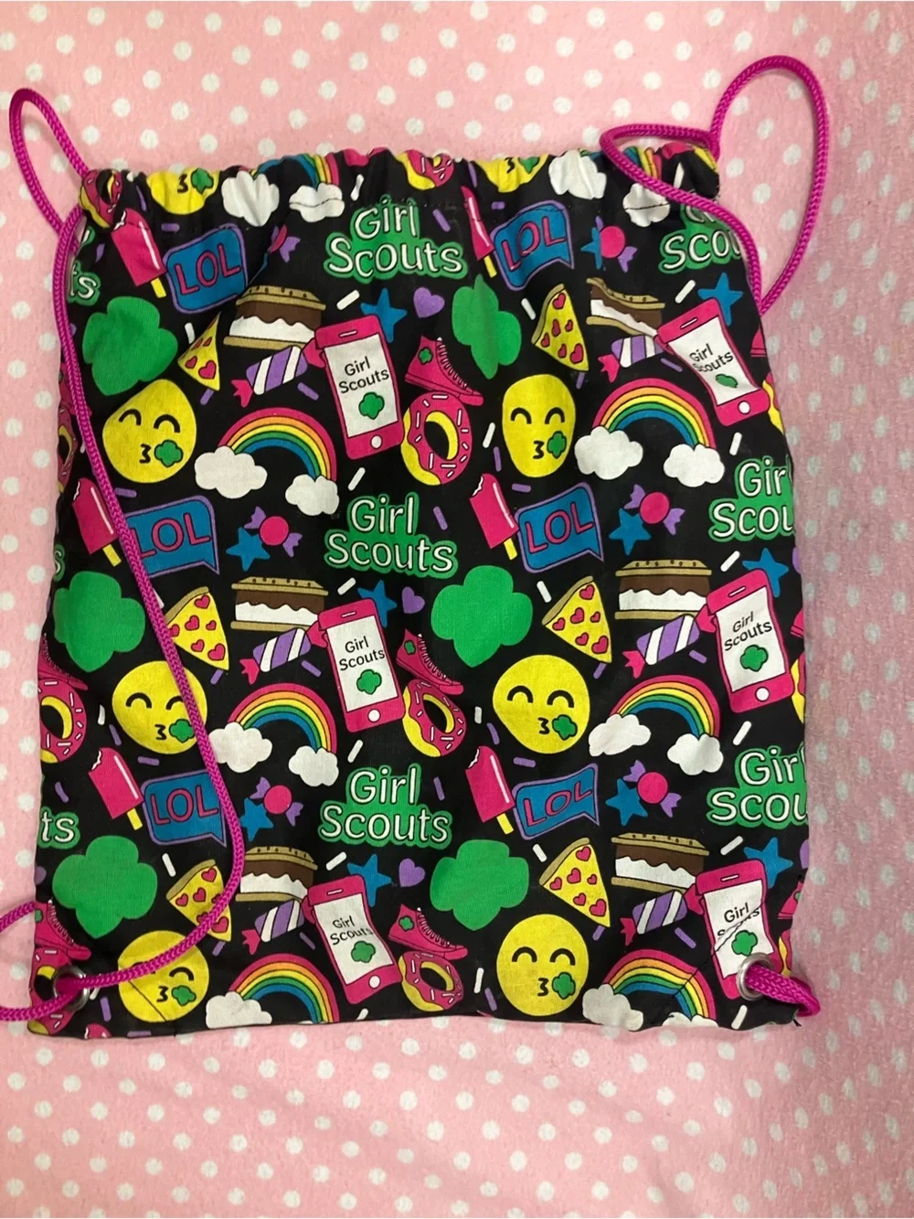 Girl Scouts of America drawstring backpack